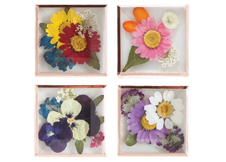 Beveled Glass Magnets - Real Pressed Flowers - Custom Magnet